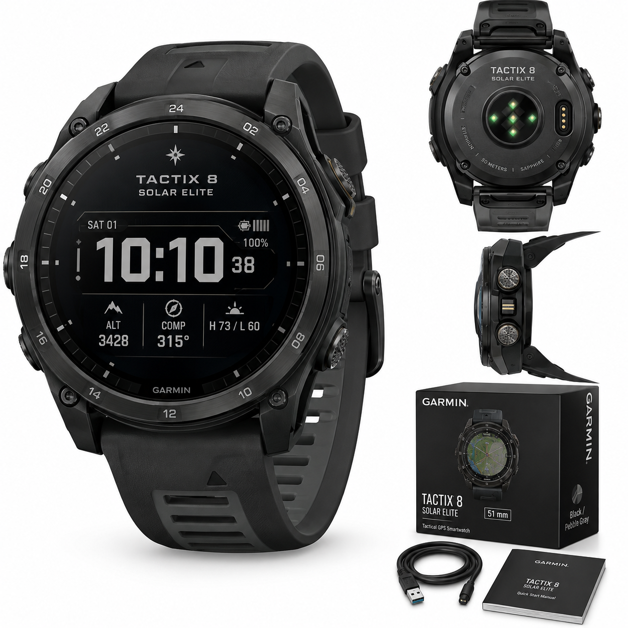 Garmin Approach S70 47mm Premium GPS Golf Smartwatch - Black - Image 2