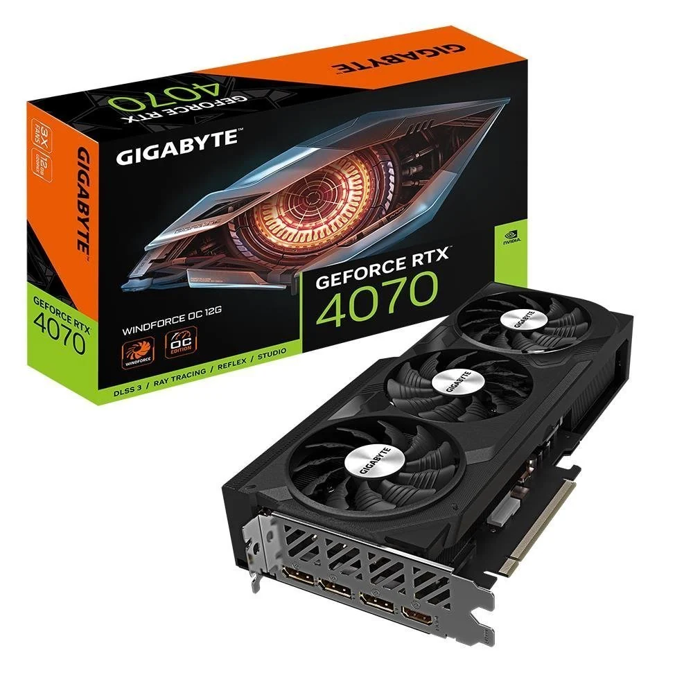 Gigabyte NVIDIA GeForce RTX 4070 WindForce OC 12GB GDDR6X GPU