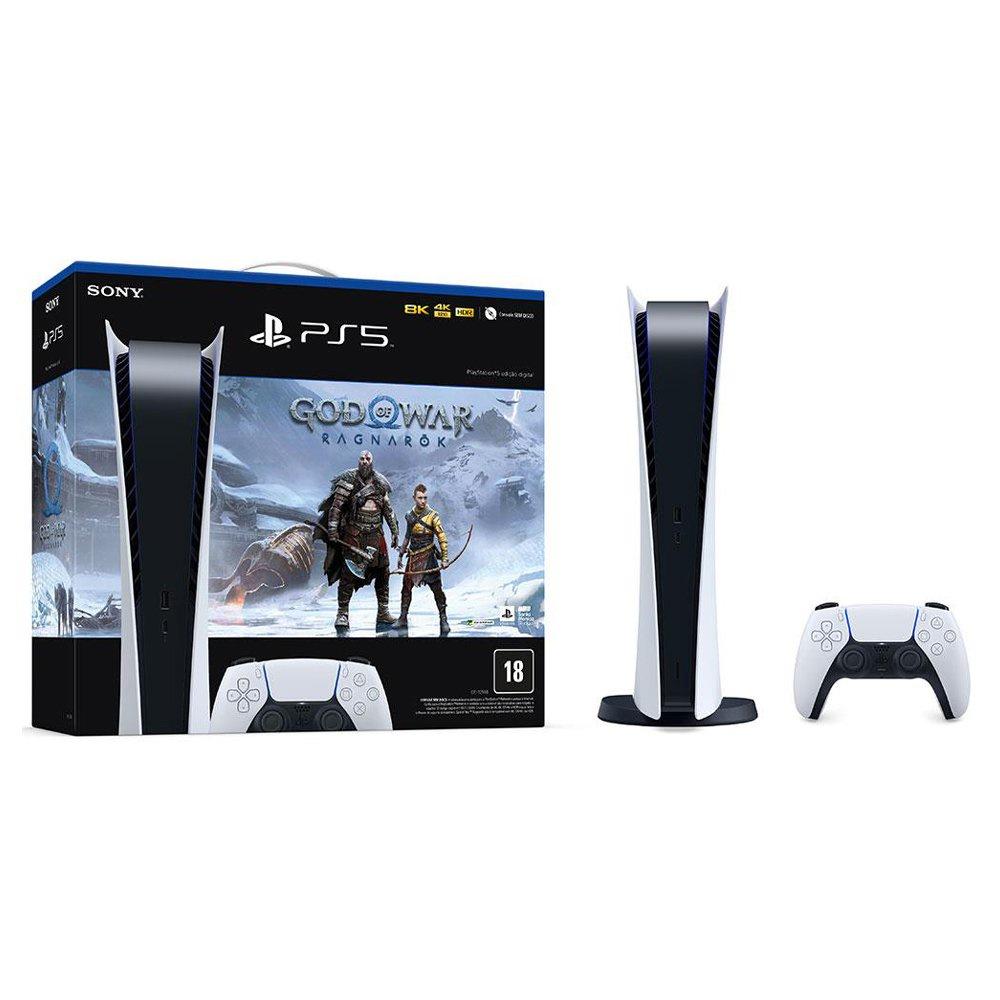 Sony PlayStation 5 Digital Edition 825GB Console – God of War Ragnarök Bundle, White - Image 3