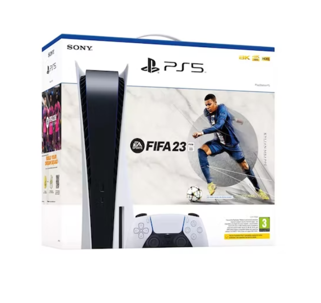 Sony PlayStation 5 Blu-ray Edition 825GB – EA SPORTS FIFA 23 Bundle, White