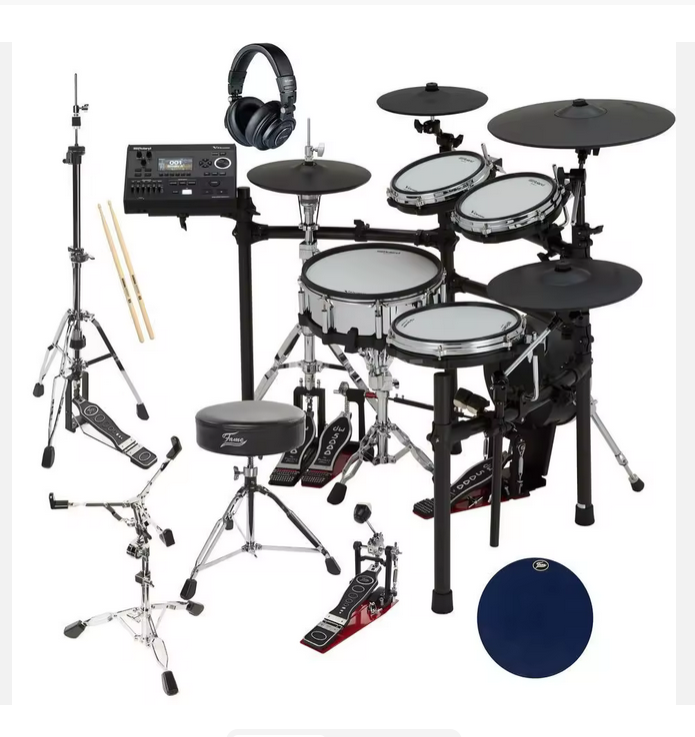 TD-50KV2 V-Drums Electronic Drum Kit – Flagship TD-50X Module with Digital Snare, Hi-Hat & Ride